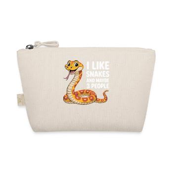 I Like Snakes – Funny Snake Motif - Organic Pouch - nature - Front