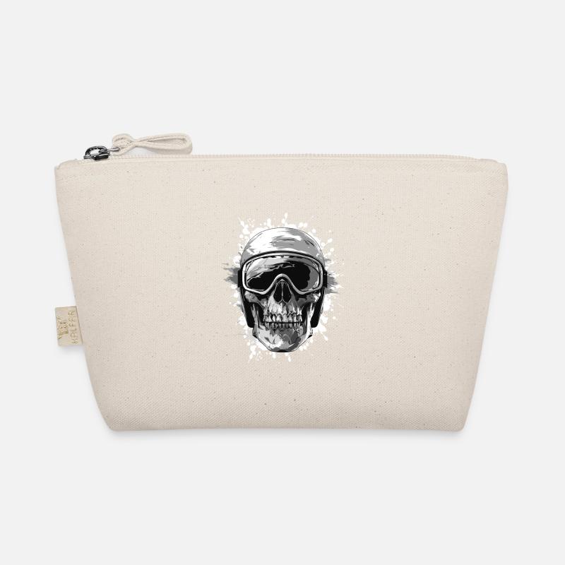 Ski Skull Ski Goggles Organic Pouch