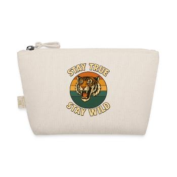 Stay True – Stay Wild – Tiger - Organic Pouch - nature - Front