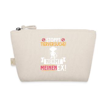 Bien-être animal STOP AUX TESTS SUR LES ANIMAUX PRENEZ MON EX - Trousse biologique - nature - Devant