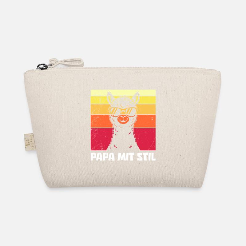 Vaterschaft PAPA MIT STIL Retro Lama Lustiges Bio-Täschchen