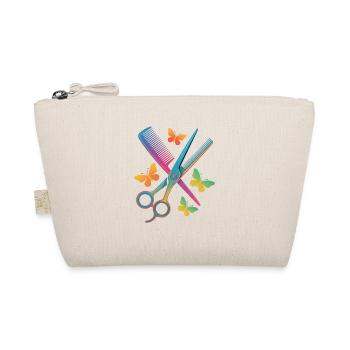 Hairdresser Scissors Comb Butterfly - Organic Pouch - nature - Front
