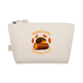Autumnal hedgehog with wooden trunk - Organic Pouch - nature - Front
