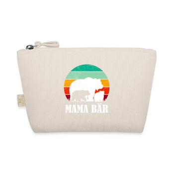 Werdende Mutter MAMA BÄR Bald Mama Lustig - Bio-Täschchen - Natur - Vorne