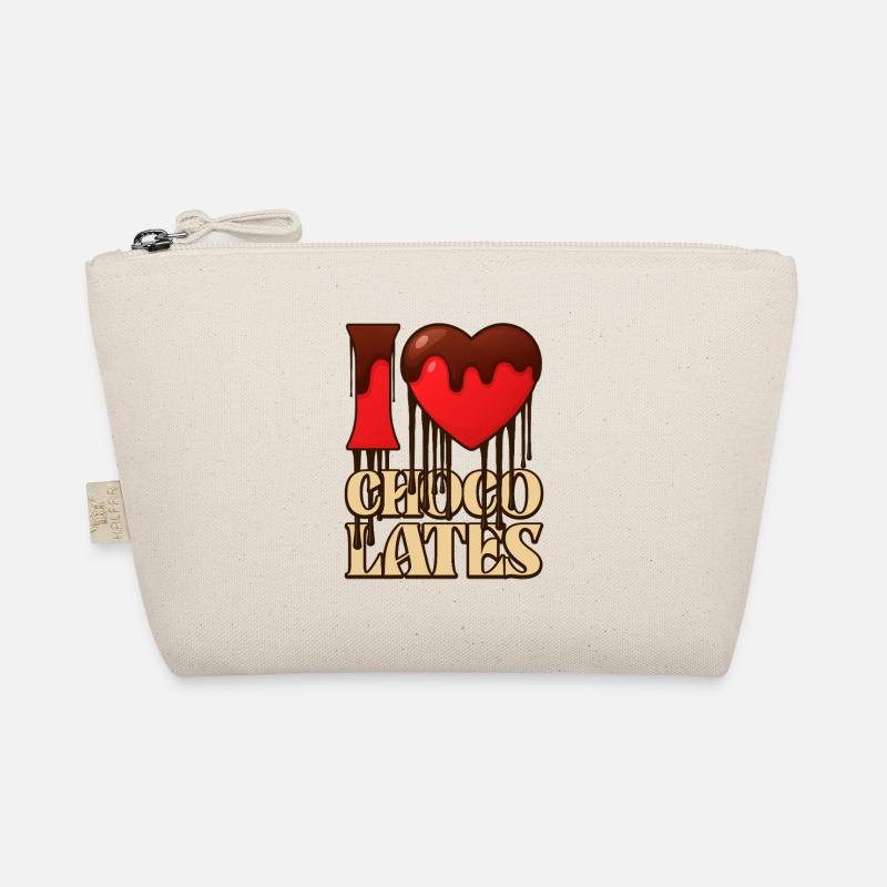Chocolate Heart Latz Design Organic Pouch