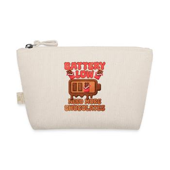 Chocolate battery with humor - Organic Pouch - nature - Front