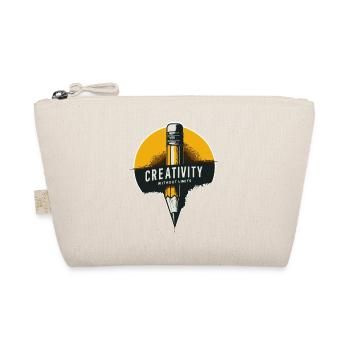 Inspirational Creativity Pencil Badge - Organic Pouch - nature - Front