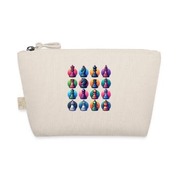 Colored chess pieces in neon look - Organic Pouch - nature - Front