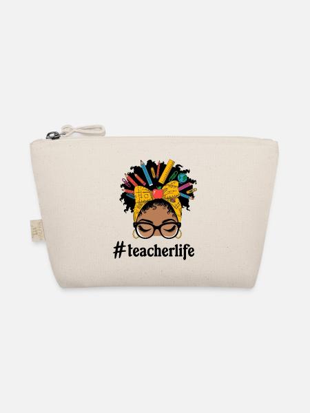 Creative School Style Teacher Portrait - Organic Pouch - nature - Front