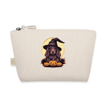 Halloween Witch Hat Pumpkin Dog Cocker Spaniel - Organic Pouch - nature - Front