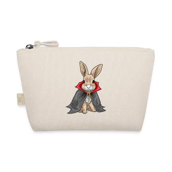 Bunny Halloween Vampire - Organic Pouch - nature - Front