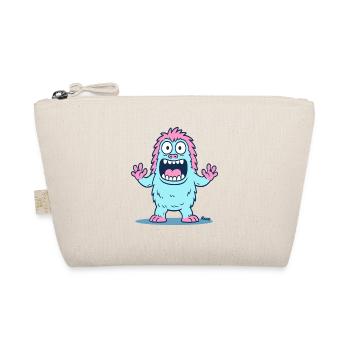 Playful Monster Heart Design - Organic Pouch - nature - Front