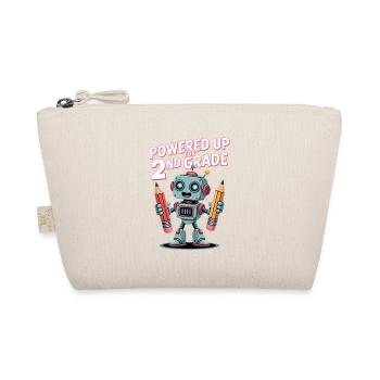Powered Up For 2nd Grade Robot School - Organic Pouch - nature - Front