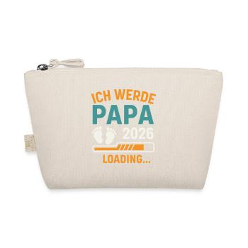 Werdender Vater ICH WERDE PAPA 2026 Lustig - Bio-Täschchen - Natur - Vorne