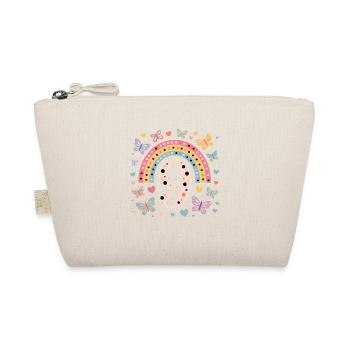 Rainbow Butterfly 9th Birthday Girl - Organic Pouch - nature - Front