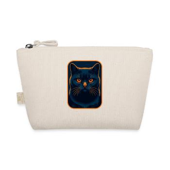 Katzenmajestät Neon-Porträt, Liebe Katzen - Bio-Täschchen - Natur - Vorne