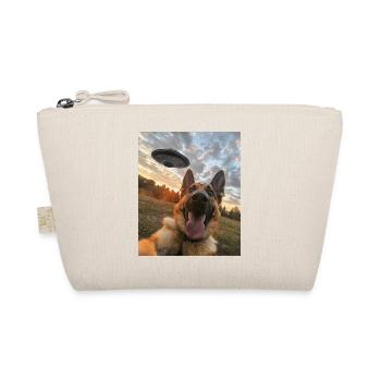 German Shepherd Selfie with UFO - Organic Pouch - nature - Front