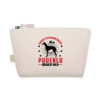 Podenco braucht mich Spanischer Windhund - Bio-Täschchen - Natur - Vorne