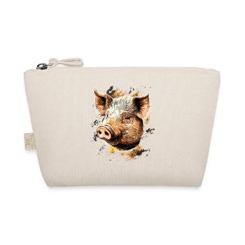 Pig Domestic Pig Sow Pigs Love Piggy - Organic Pouch - nature - Front