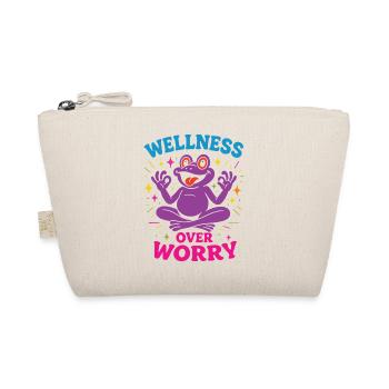 Wellness Over Worry Mindfulness affirmation - Organic Pouch - nature - Front