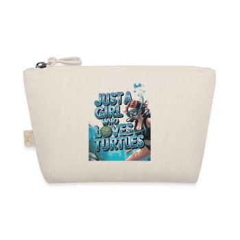 Just a girl who loves turtles - Bio-Täschchen - Natur - Vorne