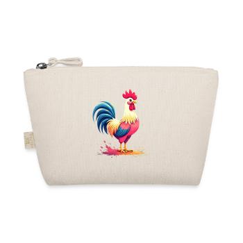 Colorful rooster with artistic flair - Organic Pouch - nature - Front