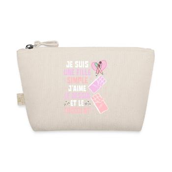 Je Suis Une Fille Simple Dessin et Chocolat - Trousse biologique - nature - Devant