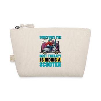 Scooter Sometimes The Best Therapy Is Scootering - Organic Pouch - nature - Front