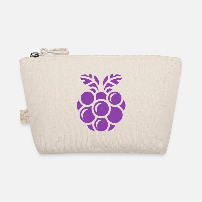 Stylized purple grapes for ripe primeur Organic Pouch