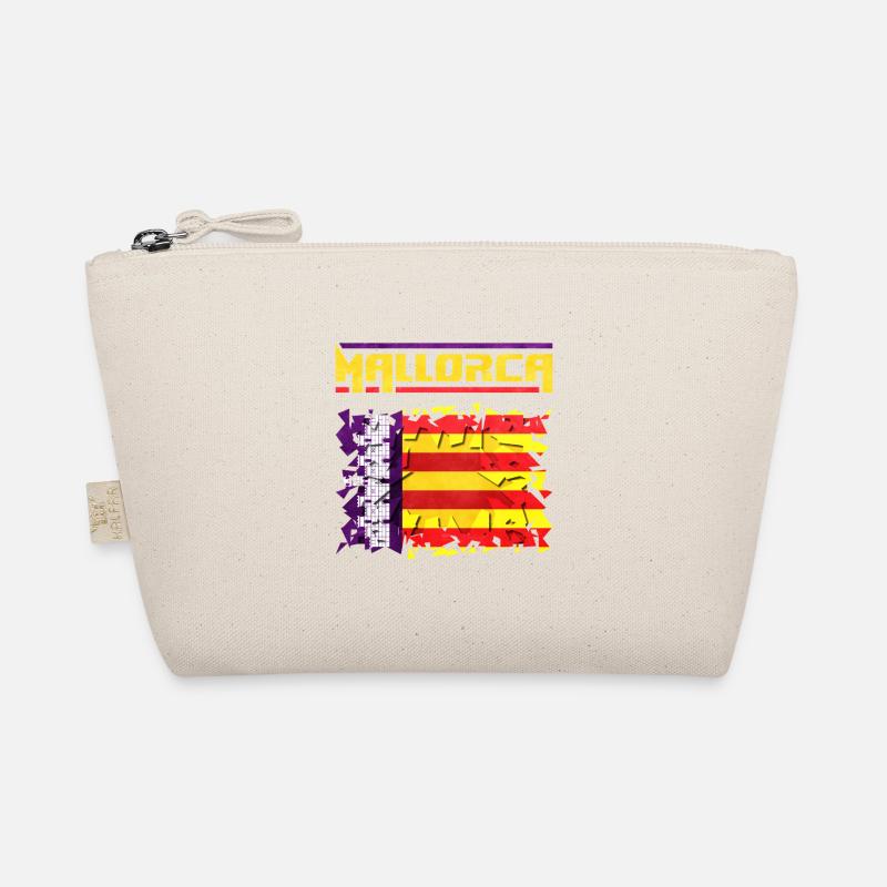 Mallorca Musikdesign mit spanischer Flagge - Bio-Täschchen - Natur
