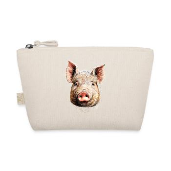 Pig Domestic Pig Sow Pigs Love Piggy - Organic Pouch - nature - Front