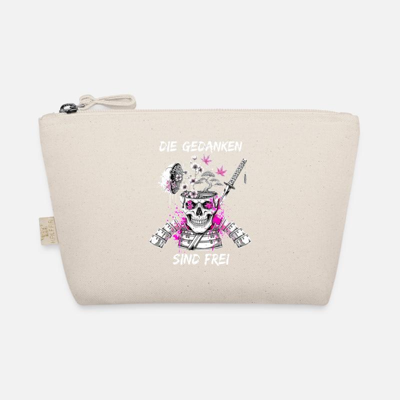 Warrior Skull Samurai - Organic Pouch - nature