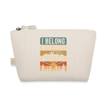 Retro Natur Berge Sonne Wald Wandern Geschenk - Bio-Täschchen - Natur - Vorne