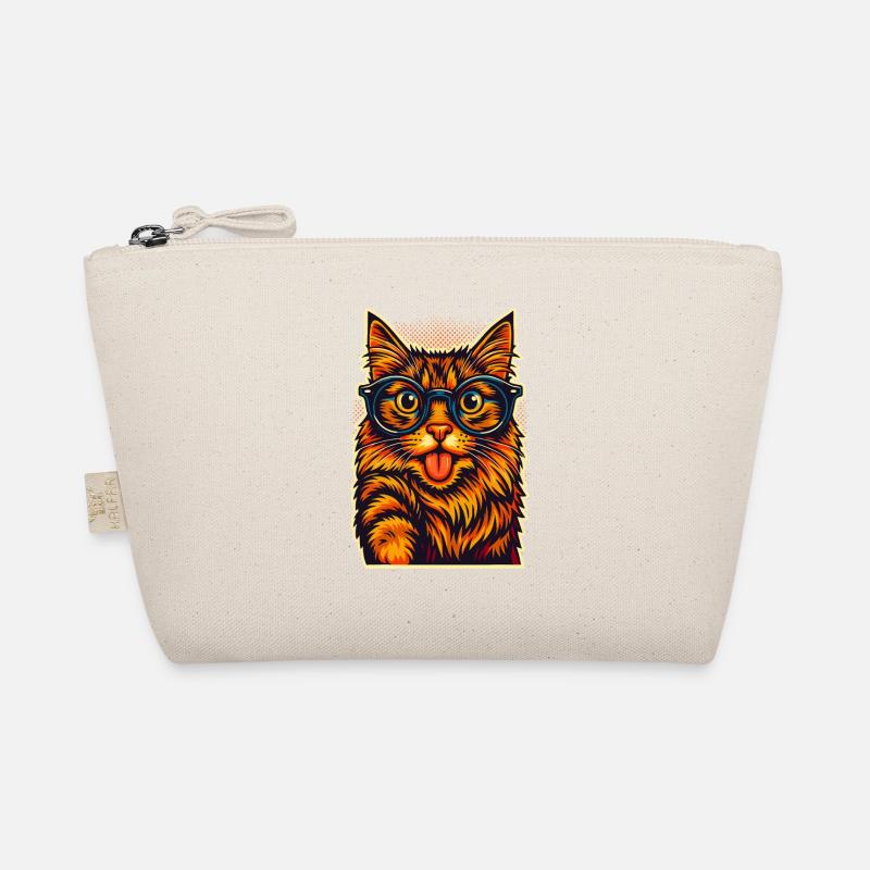 Illustration de chat dynamique avec des lunettes, j'adore les chats Trousse biologique