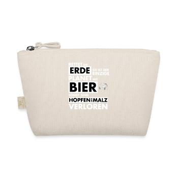 Rette die Erde Einziger Planet mit Bier - Bio-Täschchen - Natur - Vorne