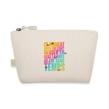 Message à motif coloré avec des papillons - Trousse biologique - nature - Devant