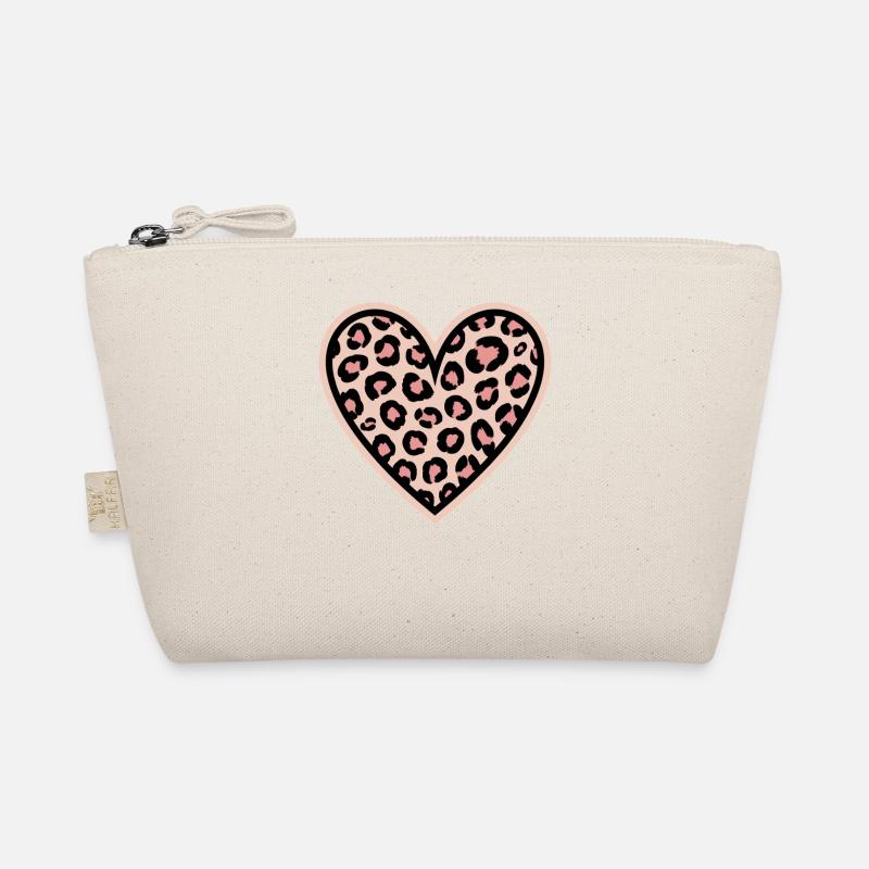 Leopard heart pattern Organic Pouch