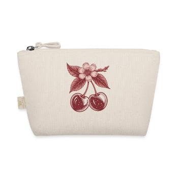 oho Retro Cherry &amp; Blossom Vintage Illustration - Organic Pouch - nature - Front