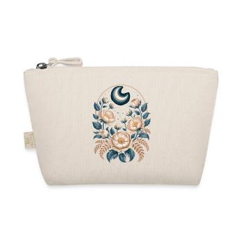 Moon and floral patterns for nighttime elegance - Organic Pouch - nature - Front