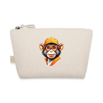 Cool monkey with cap and glasses - Organic Pouch - nature - Front