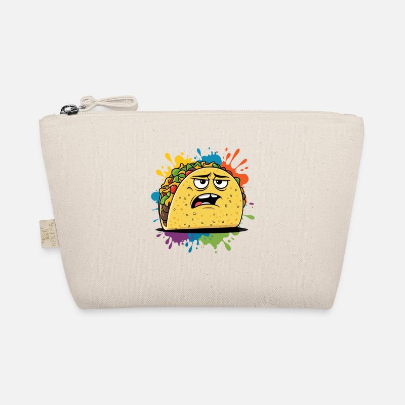 Elegant taco graphic with expression Organic Pouch