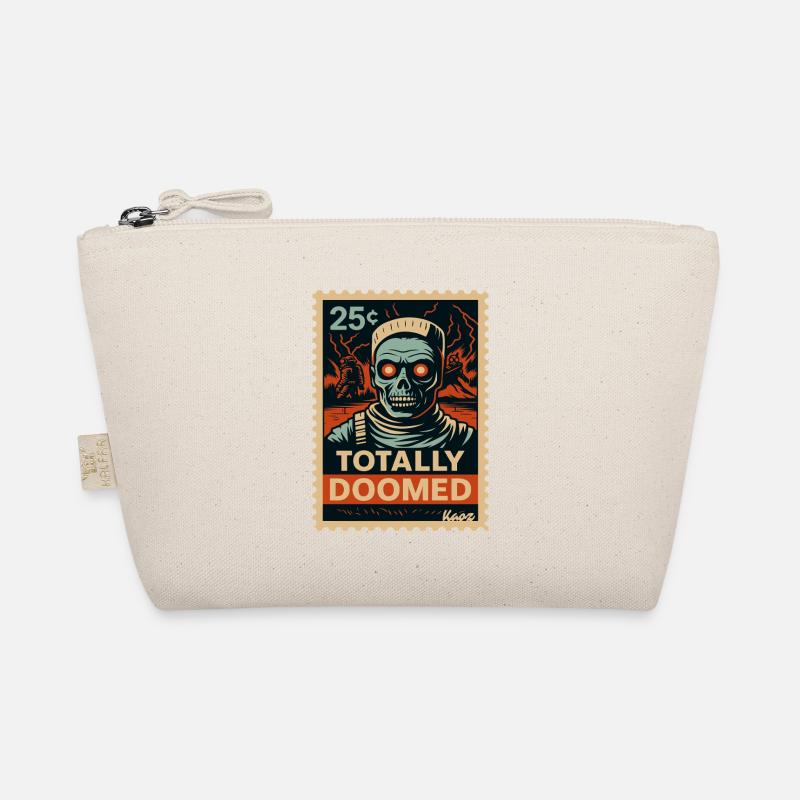 Apocalyptic Skull Illustration Design Organic Pouch