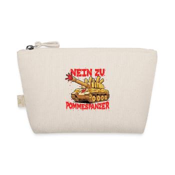 Nein zu Pommespanzer Sport Gym - Bio-Täschchen - Natur - Vorne