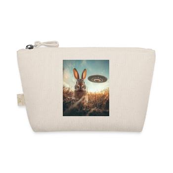 Hase Selfie mit UFO - Bio-Täschchen - Natur - Vorne