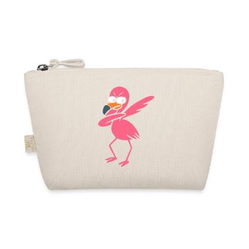 Tanzende Flamingo Dabbing  - Bio-Täschchen - Natur - Vorne
