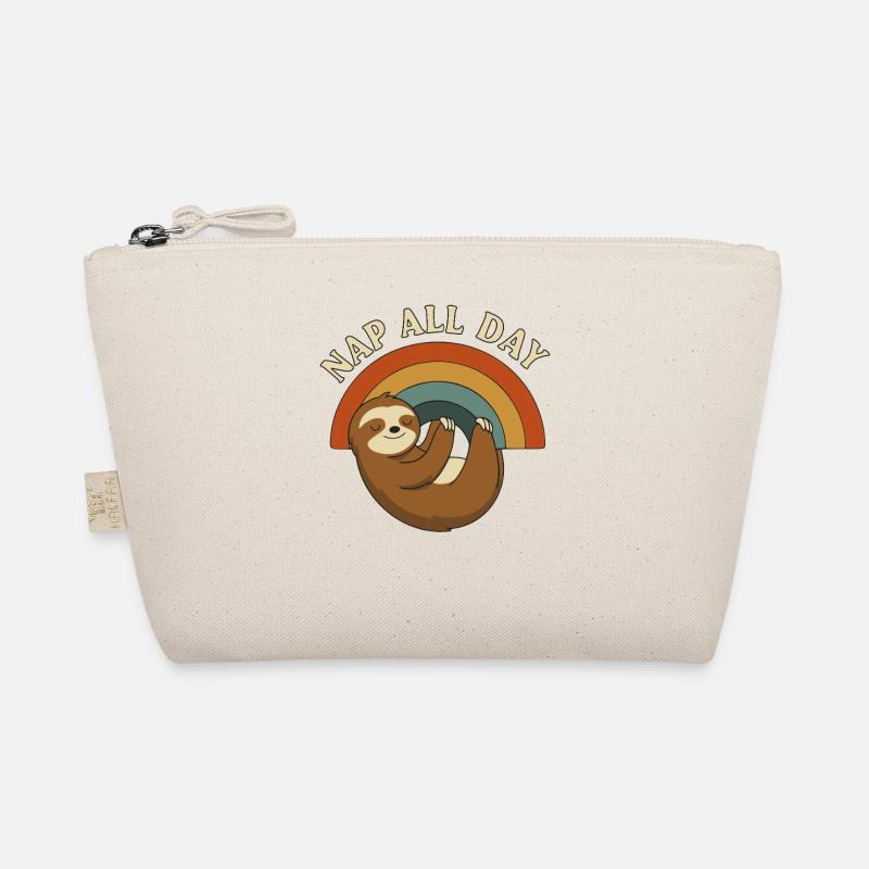 Glatte Schlaflyrik mit Regenbogen und Faultier Bio-Täschchen