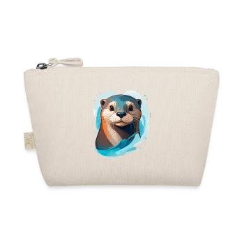 Otter in modern cartoon style - Organic Pouch - nature - Front
