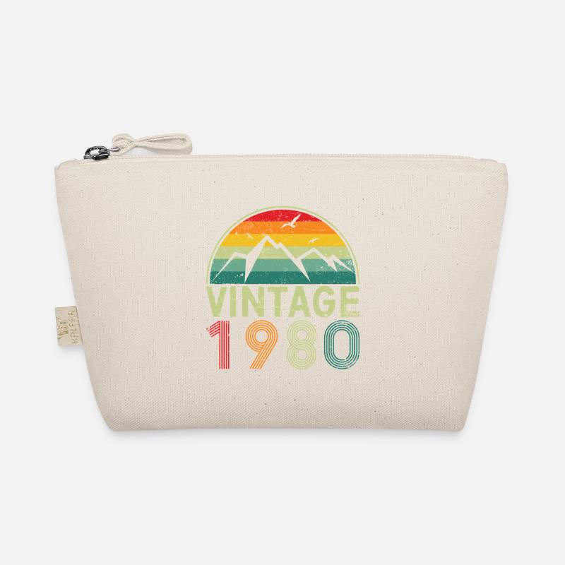 Retro Mountain Sunset Illustration Organic Pouch
