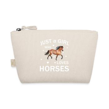 Just a Girl Loves Horses Tee - Organic Pouch - nature - Front