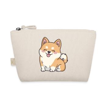 Cute Cartoon Shiba Inu - Organic Pouch - nature - Front